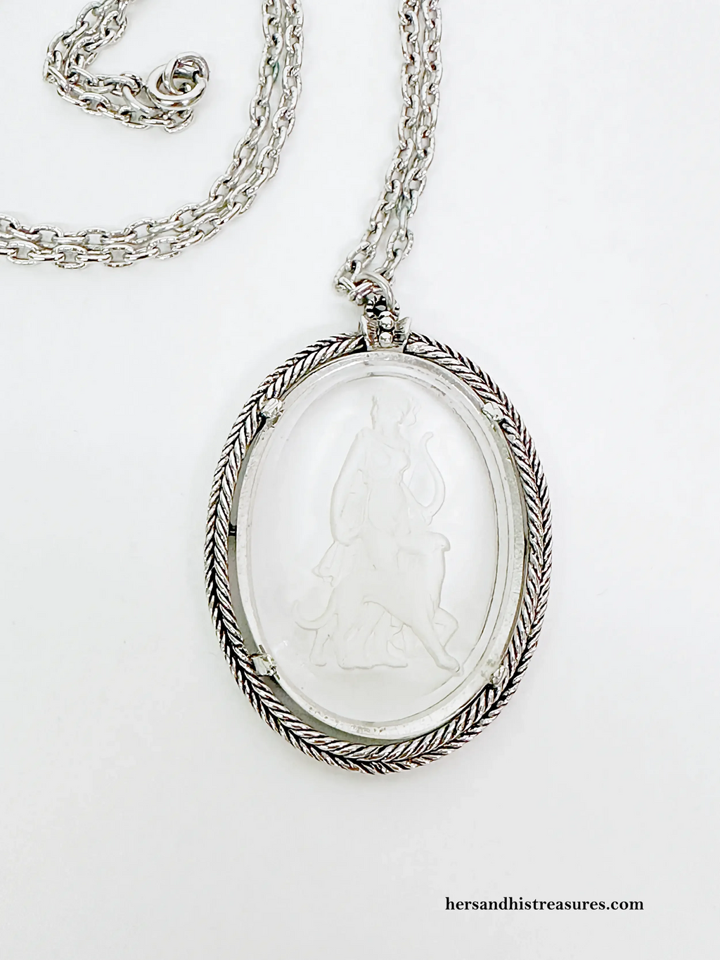 Vintage Avon Goddess Diana Intaglio Pendant Necklace – Hers and 