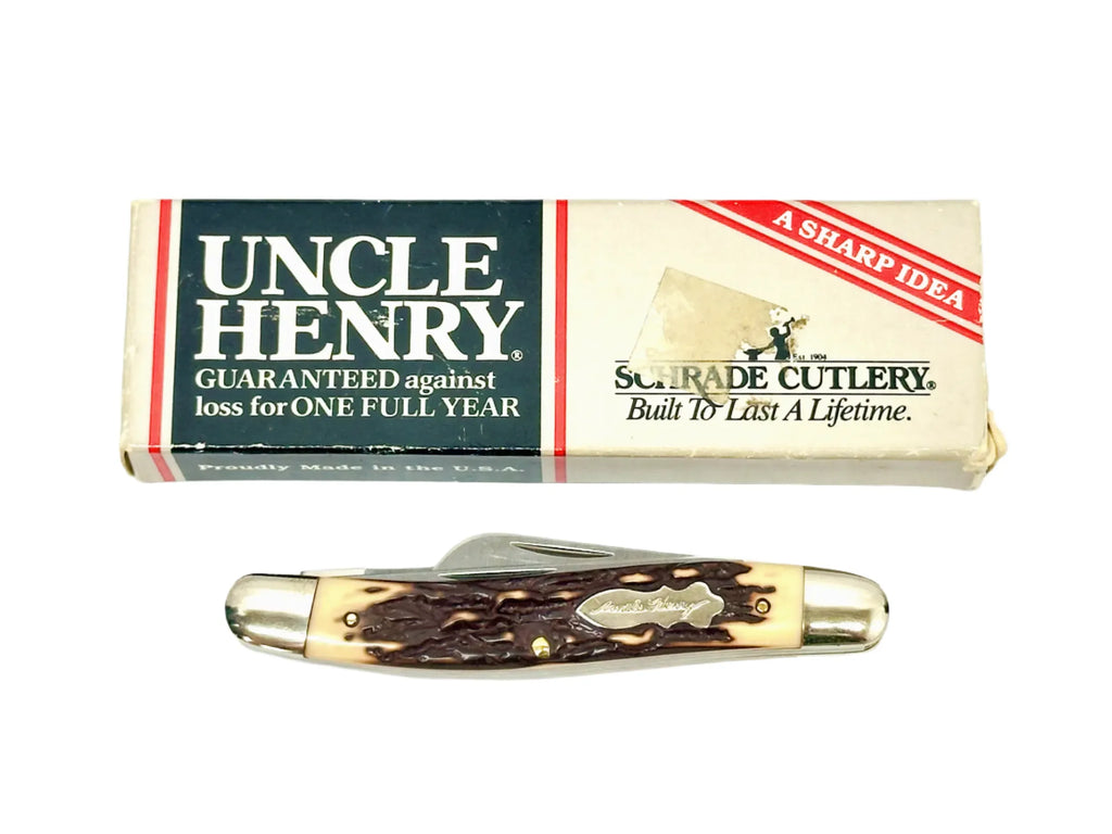 Schrade Uncle Henry 897UH MM897 Staglon Pocket Knife | USA – Hers