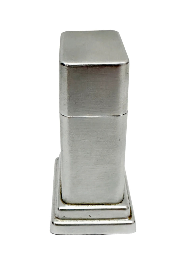 1950's Barcroft Model #4 Brushed Chrome Zippo Table Lighter - Hers and His Treasures