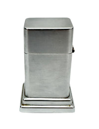 1950's Barcroft Model #4 Brushed Chrome Zippo Table Lighter - Hers and His Treasures