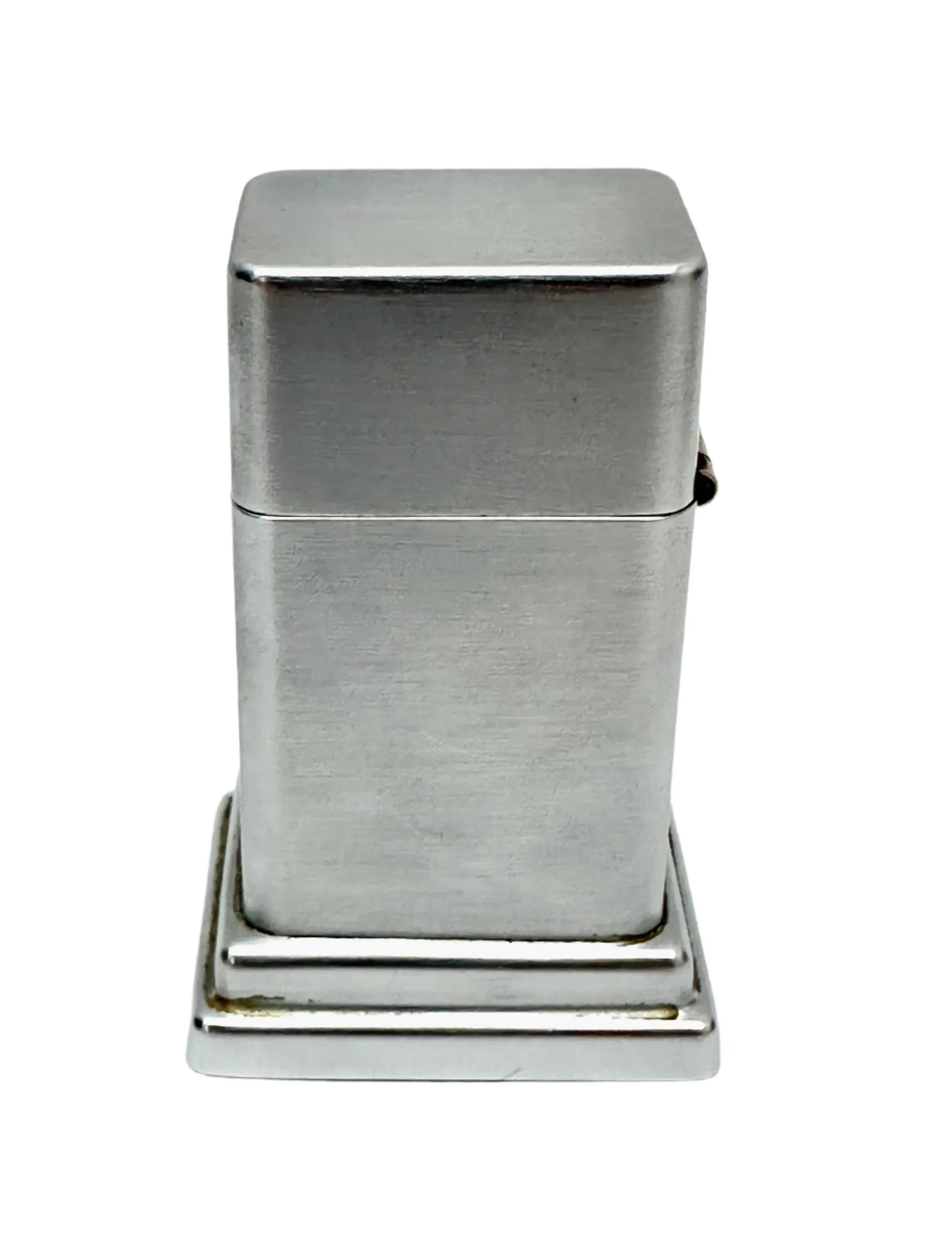 1950's Barcroft Model #4 Brushed Chrome Zippo Table Lighter - Hers and His Treasures