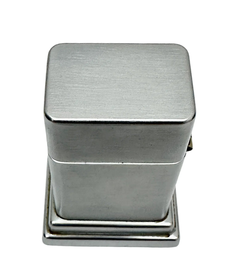 1950's Barcroft Model #4 Brushed Chrome Zippo Table Lighter - Hers and His Treasures