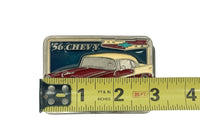 1956 Chevy Bel Air Enamel and Pewter Belt Buckle | USA - Hers and His Treasures