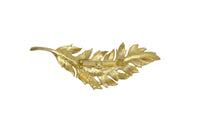 1961 Coro Brushed Gold Tone Leaf Brooch - Hers and His Treasures