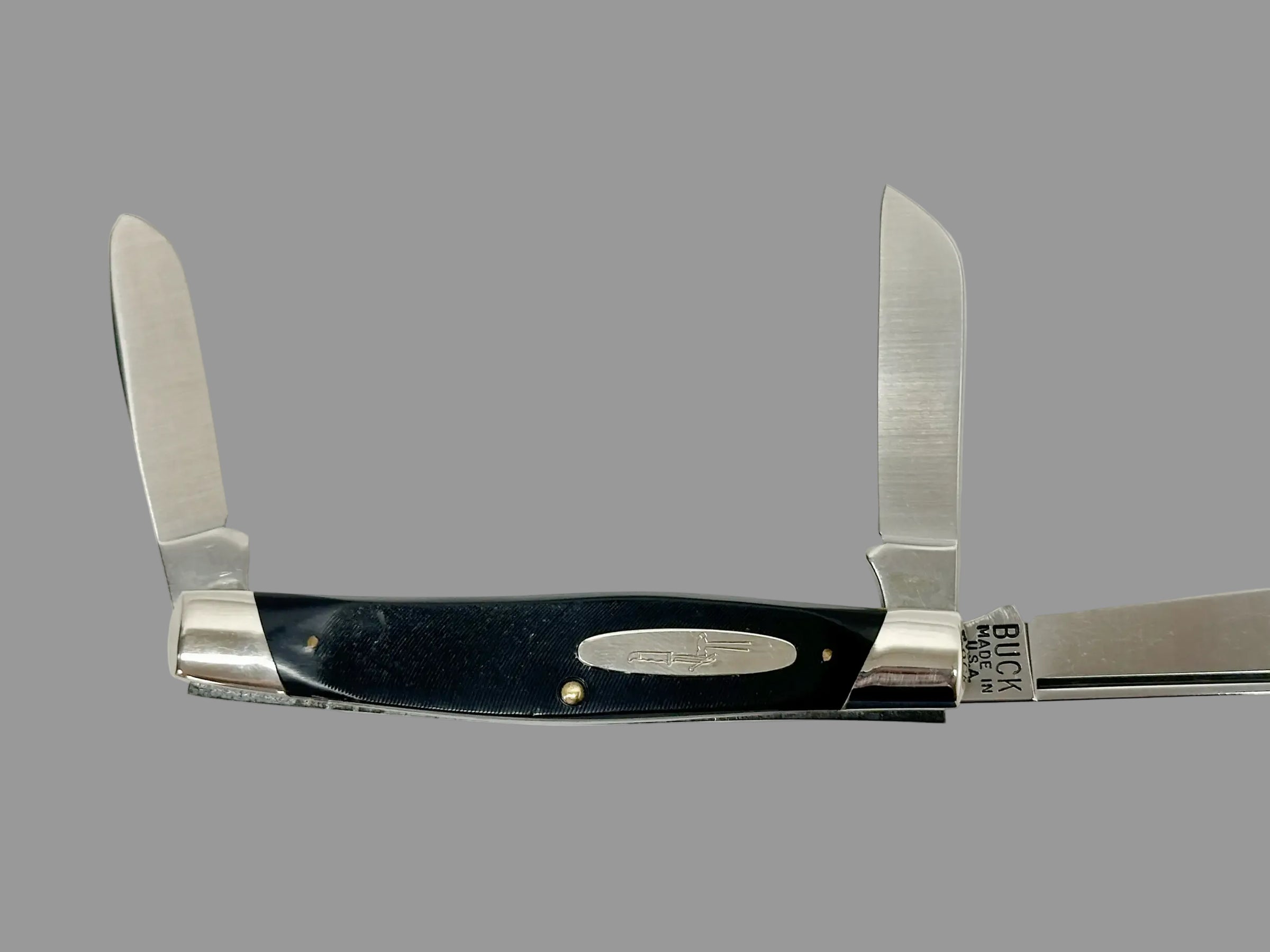 1970-72 Buck 301 Stockman Rough Sawn Delrin Pocket Knife - Hers and His Treasures