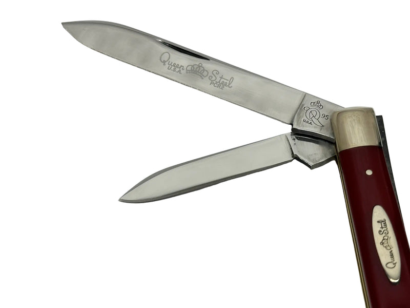 1995 Queen Steel PCR2 Painted Crown Red Doctors Knife - Hers and His Treasures