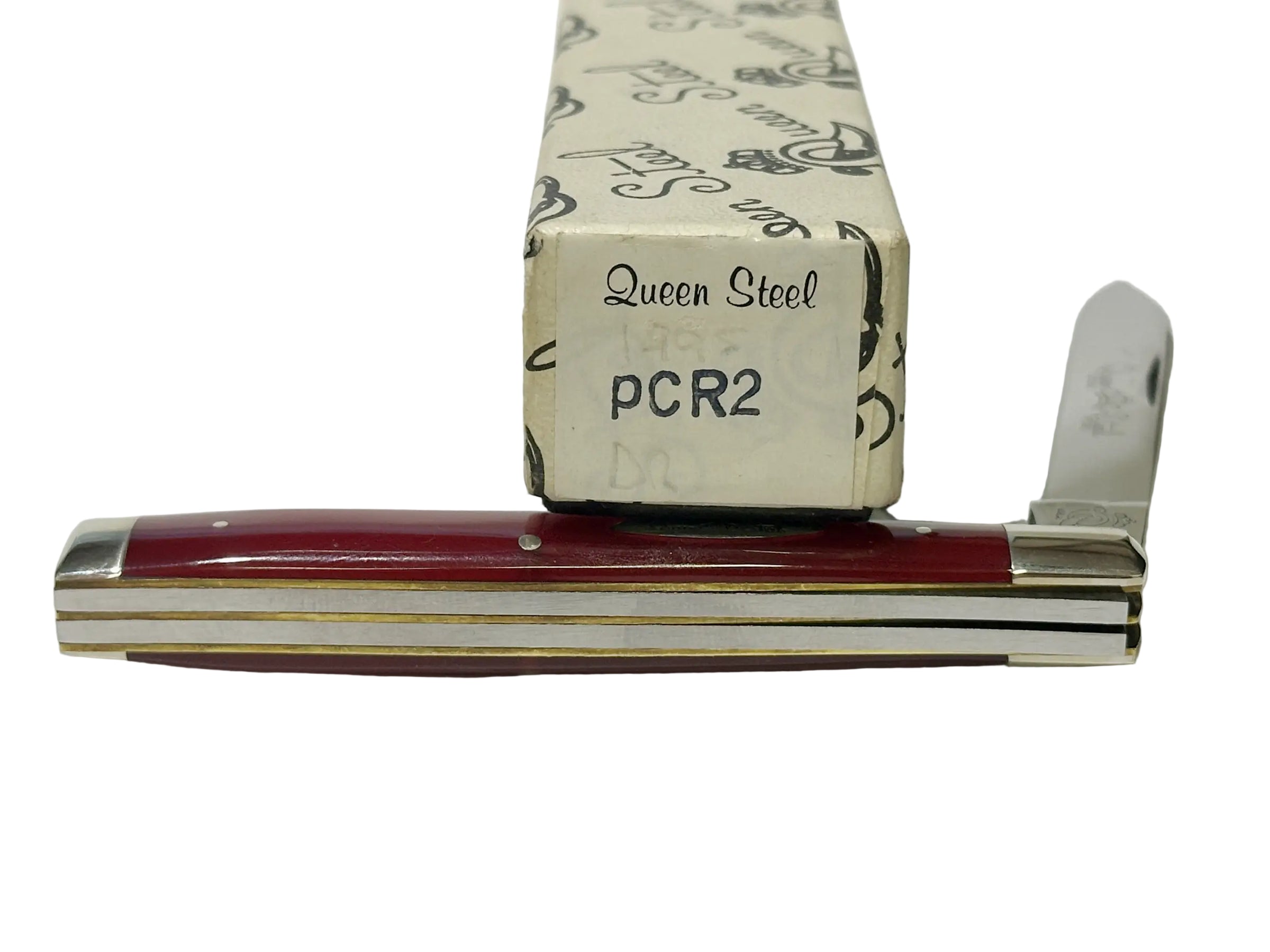 1995 Queen Steel PCR2 Painted Crown Red Doctors Knife - Hers and His Treasures