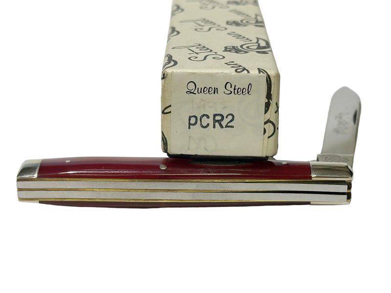 1995 Queen Steel PCR2 Painted Crown Red Doctors Knife - Hers and His Treasures