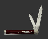 1997 Queen Cutlery Co. PCR2 Painted Crown Red Transition Doctors Knife - Hers and His Treasures