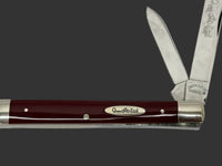 1997 Queen Cutlery Co. PCR2 Painted Crown Red Transition Doctors Knife - Hers and His Treasures