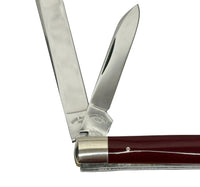 1997 Queen Cutlery Co. PCR2 Painted Crown Red Transition Doctors Knife - Hers and His Treasures