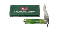 2000 Case XX 61953L Burnt Green Bone Russlock Pocket Knife - Hers and His Treasures