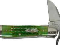 2000 Case XX 61953L Burnt Green Bone Russlock Pocket Knife - Hers and His Treasures
