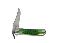 2000 Case XX 61953L Burnt Green Bone Russlock Pocket Knife - Hers and His Treasures