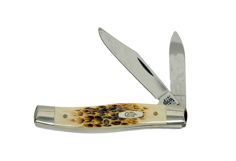 2001 Case XX 62032 Jigged Amber Bone Jack Pocket Knife - Hers and His Treasures