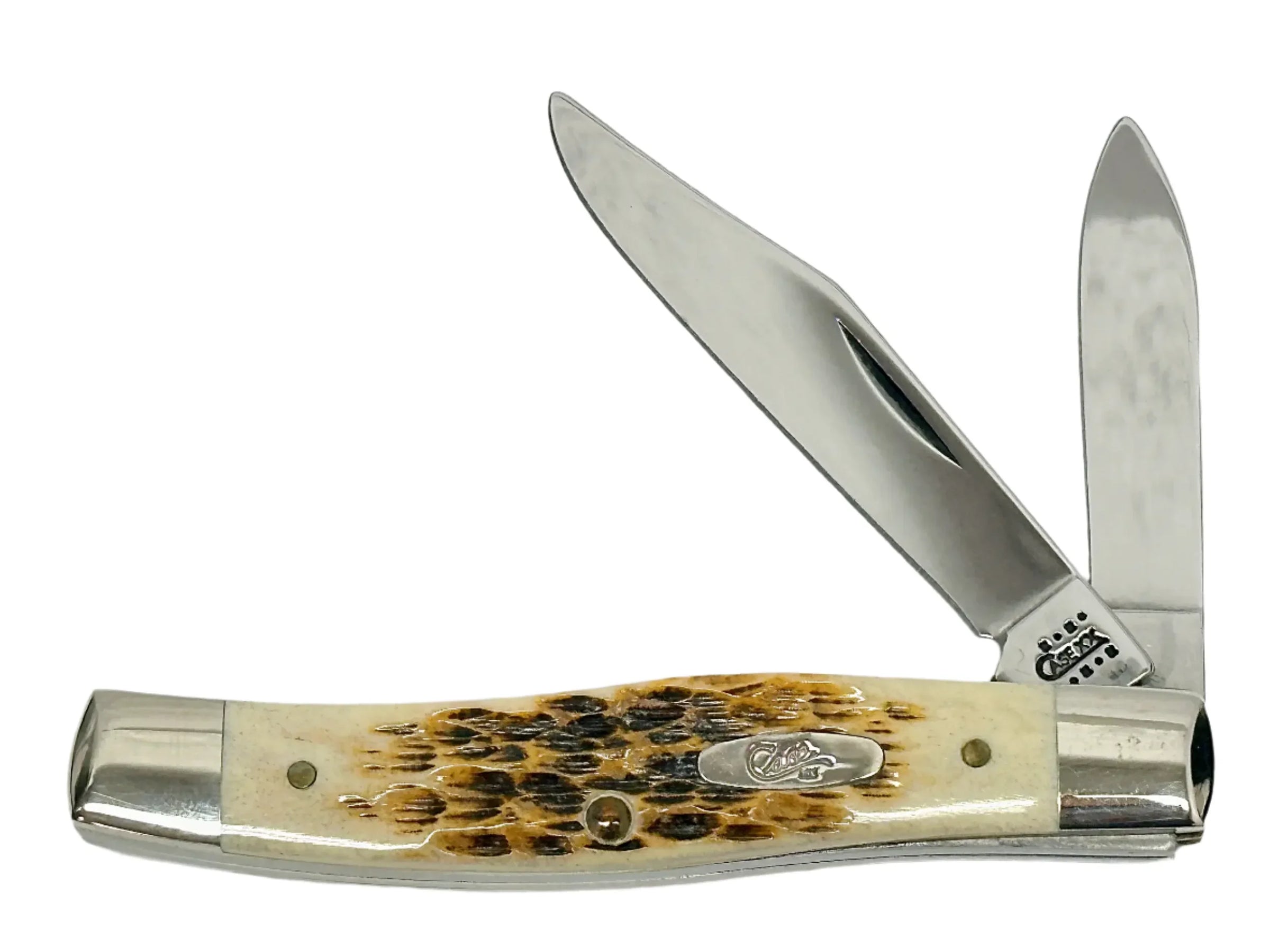 2001 Case XX 62032 Jigged Amber Bone Jack Pocket Knife - Hers and His Treasures