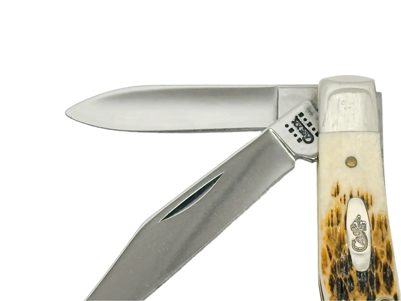 2001 Case XX 62032 Jigged Amber Bone Jack Pocket Knife - Hers and His Treasures