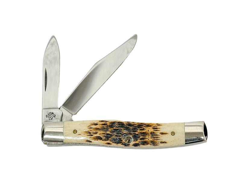2001 Case XX 62032 Jigged Amber Bone Jack Pocket Knife - Hers and His Treasures