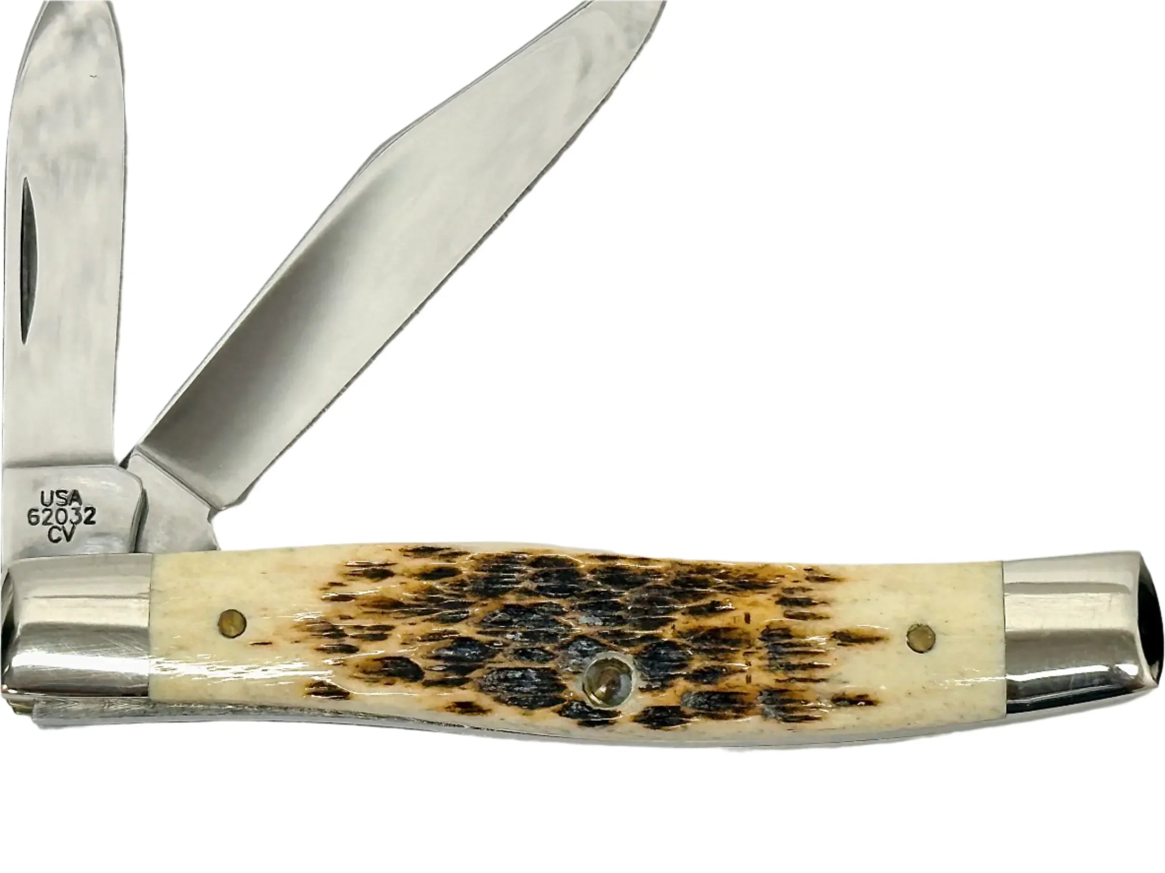 2001 Case XX 62032 Jigged Amber Bone Jack Pocket Knife - Hers and His Treasures