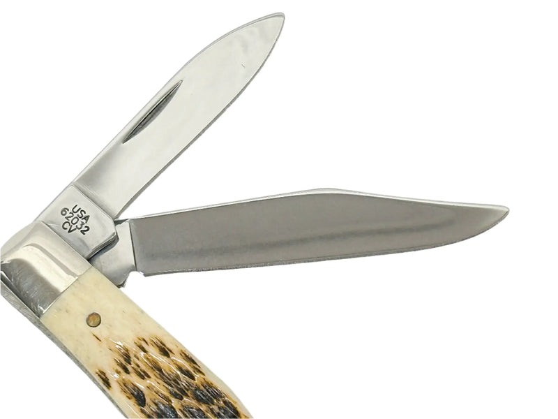 2001 Case XX 62032 Jigged Amber Bone Jack Pocket Knife - Hers and His Treasures