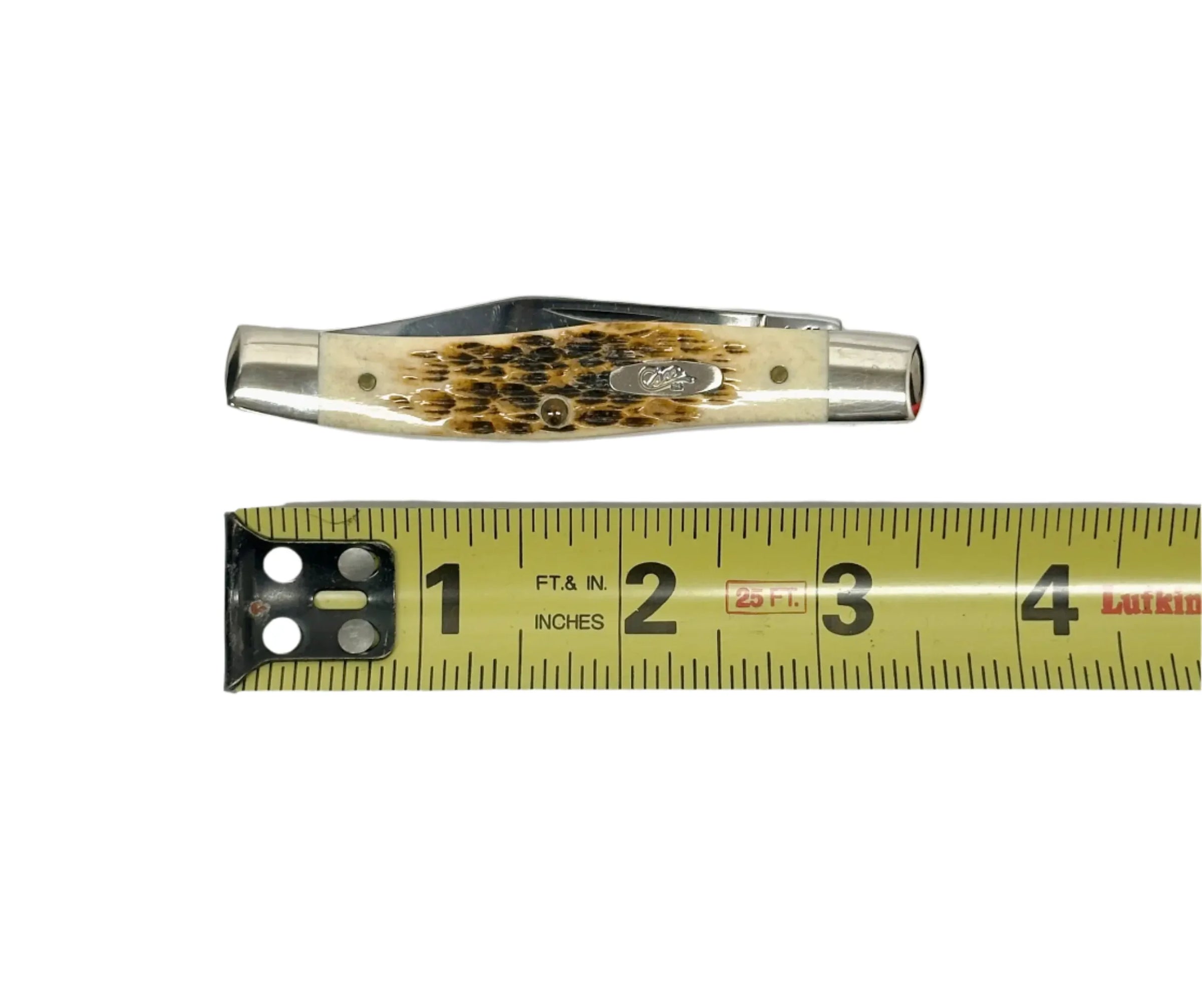 2001 Case XX 62032 Jigged Amber Bone Jack Pocket Knife - Hers and His Treasures