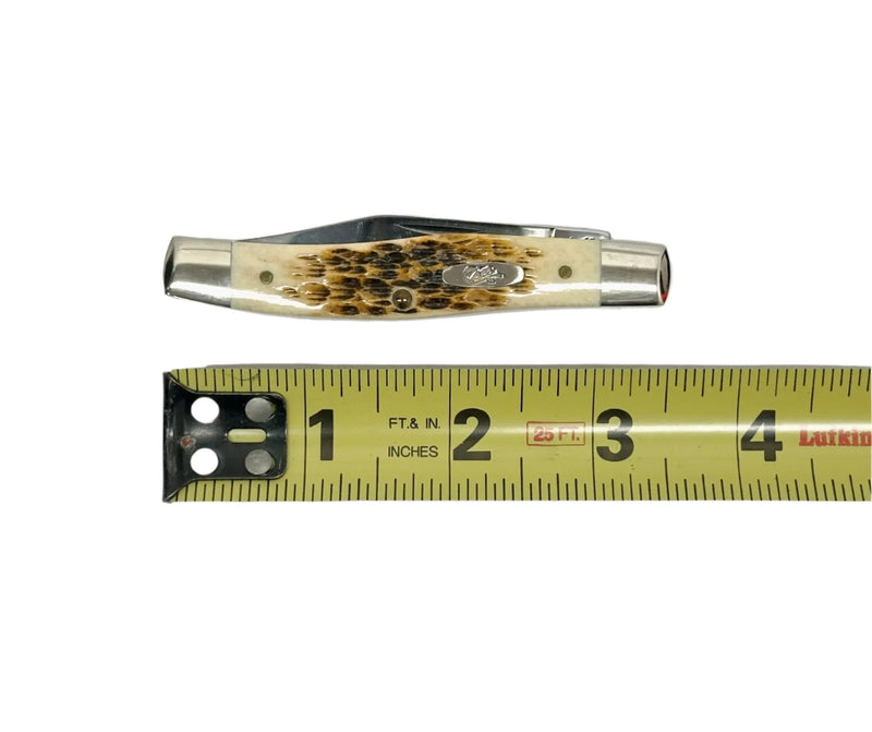 2001 Case XX 62032 Jigged Amber Bone Jack Pocket Knife - Hers and His Treasures