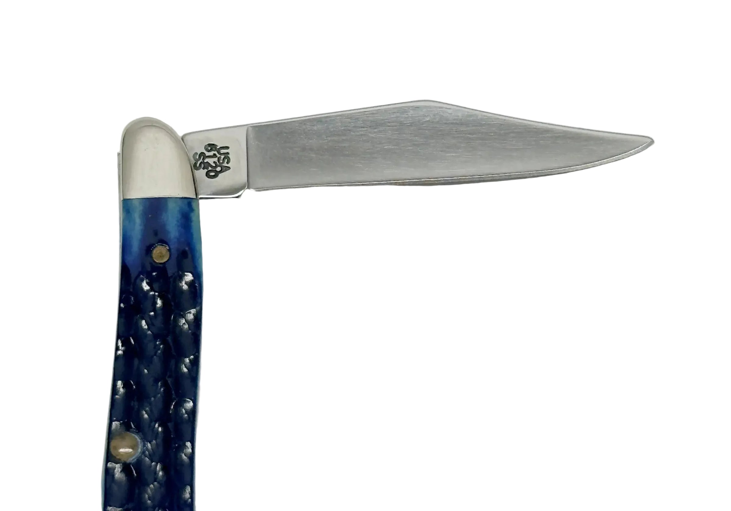 2002 Case XX 6120 Gone For A Coke Blue Bone Peanut Pocket Knife - Hers and His Treasures