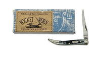 2002 Case XX 610096 Black Bone Tiny Toothpick Pocket Knife - Hers and His Treasures