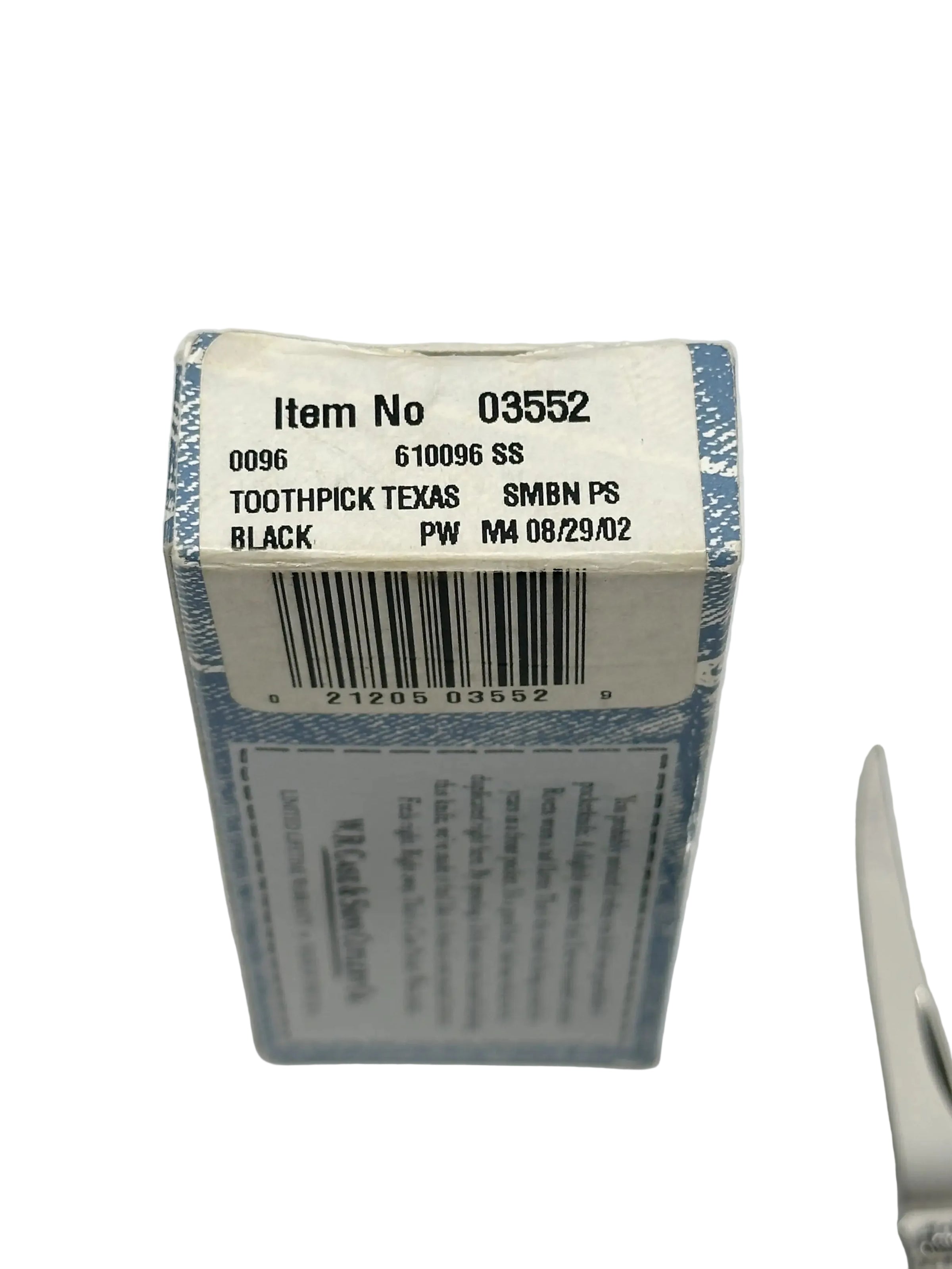 2002 Case XX 610096 Black Bone Tiny Toothpick Pocket Knife - Hers and His Treasures