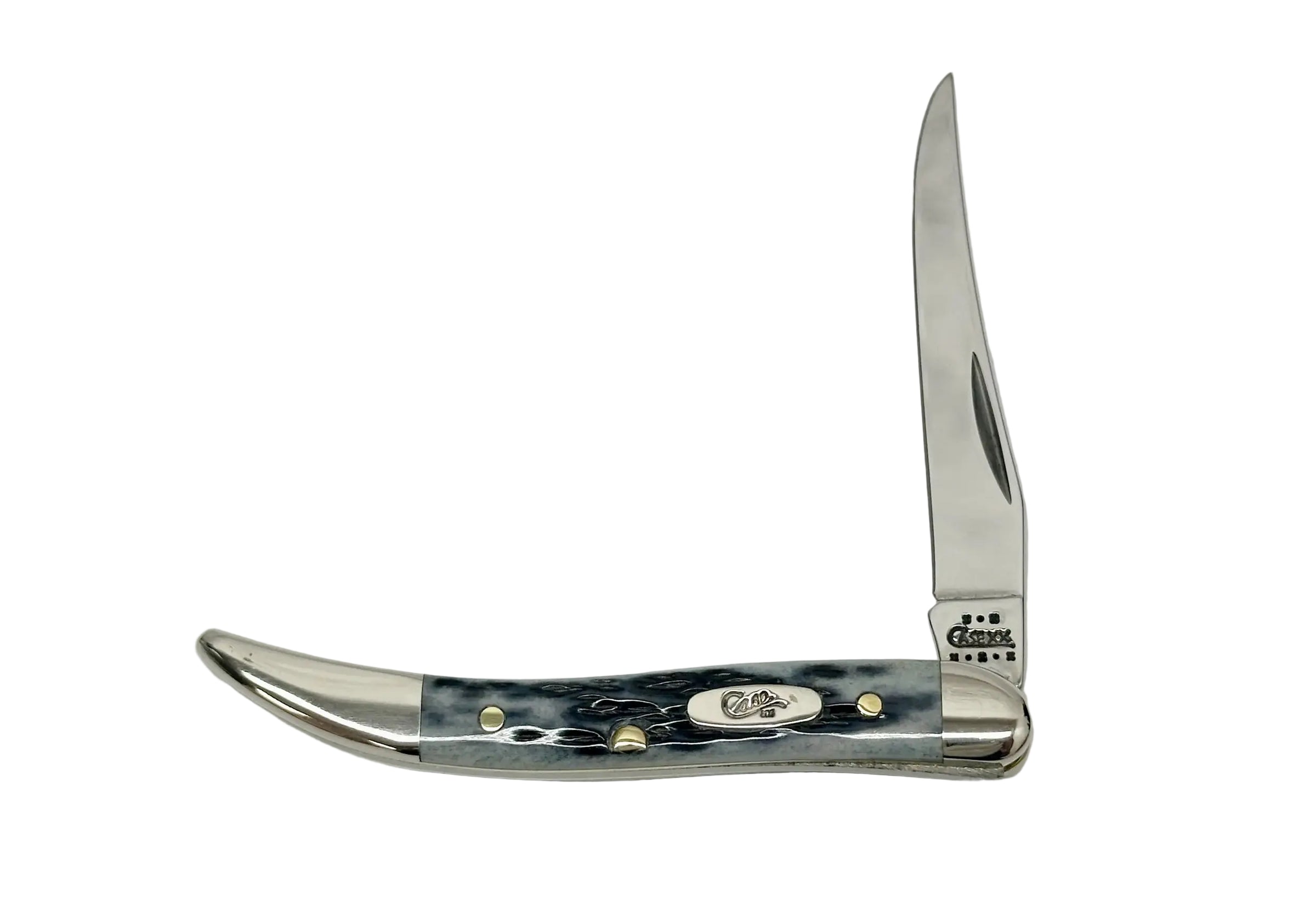 2002 Case XX 610096 Black Bone Tiny Toothpick Pocket Knife - Hers and His Treasures