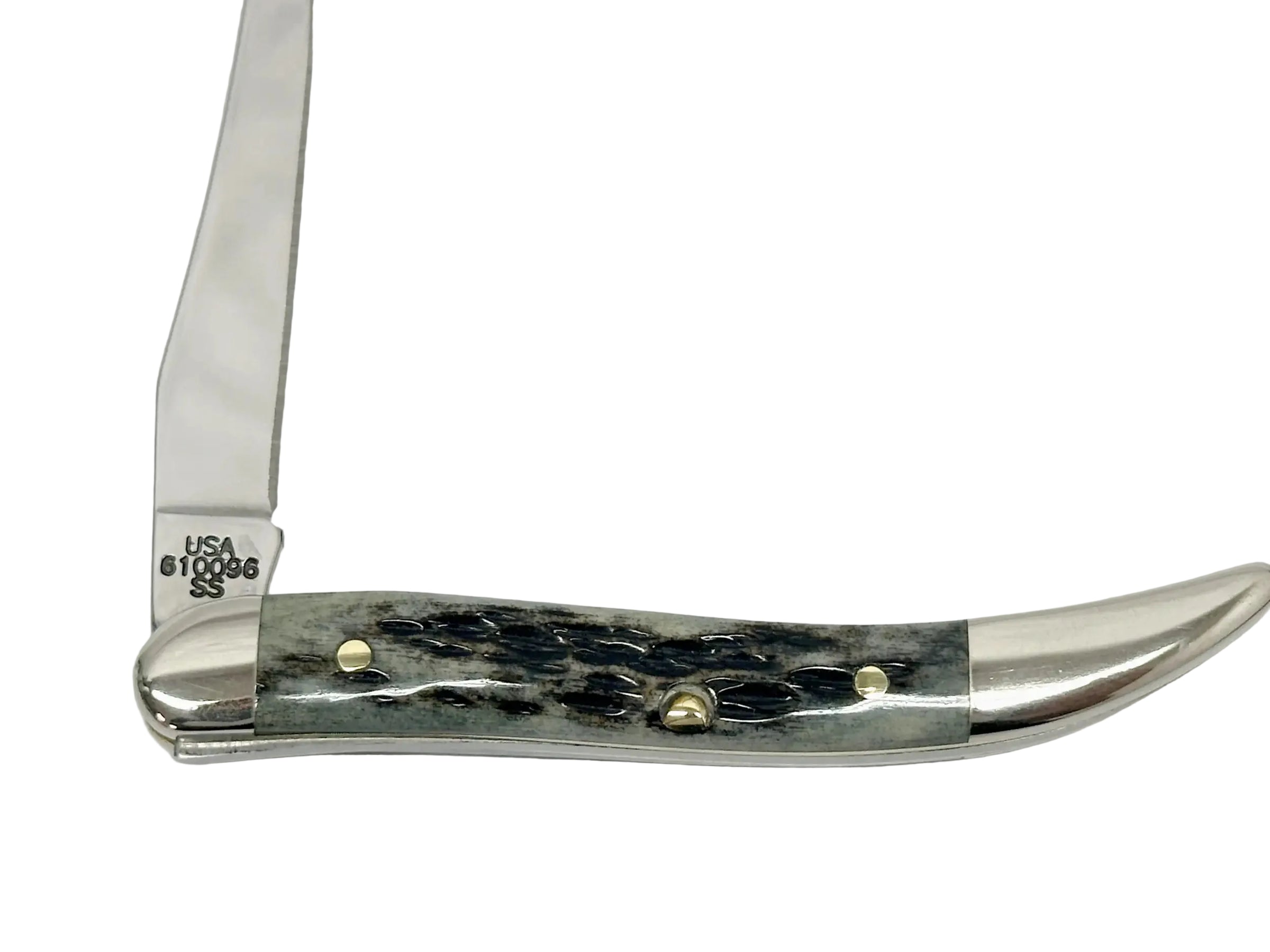 2002 Case XX 610096 Black Bone Tiny Toothpick Pocket Knife - Hers and His Treasures