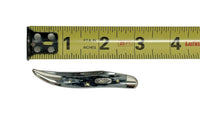 2002 Case XX 610096 Black Bone Tiny Toothpick Pocket Knife - Hers and His Treasures