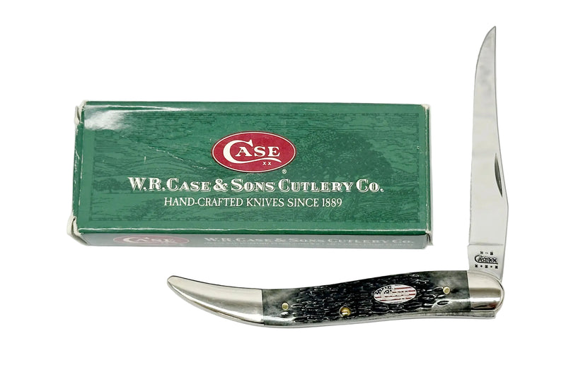 2002 Case XX 610094 Pitch Black Bone Medium Toothpick Knife - Hers and His Treasures