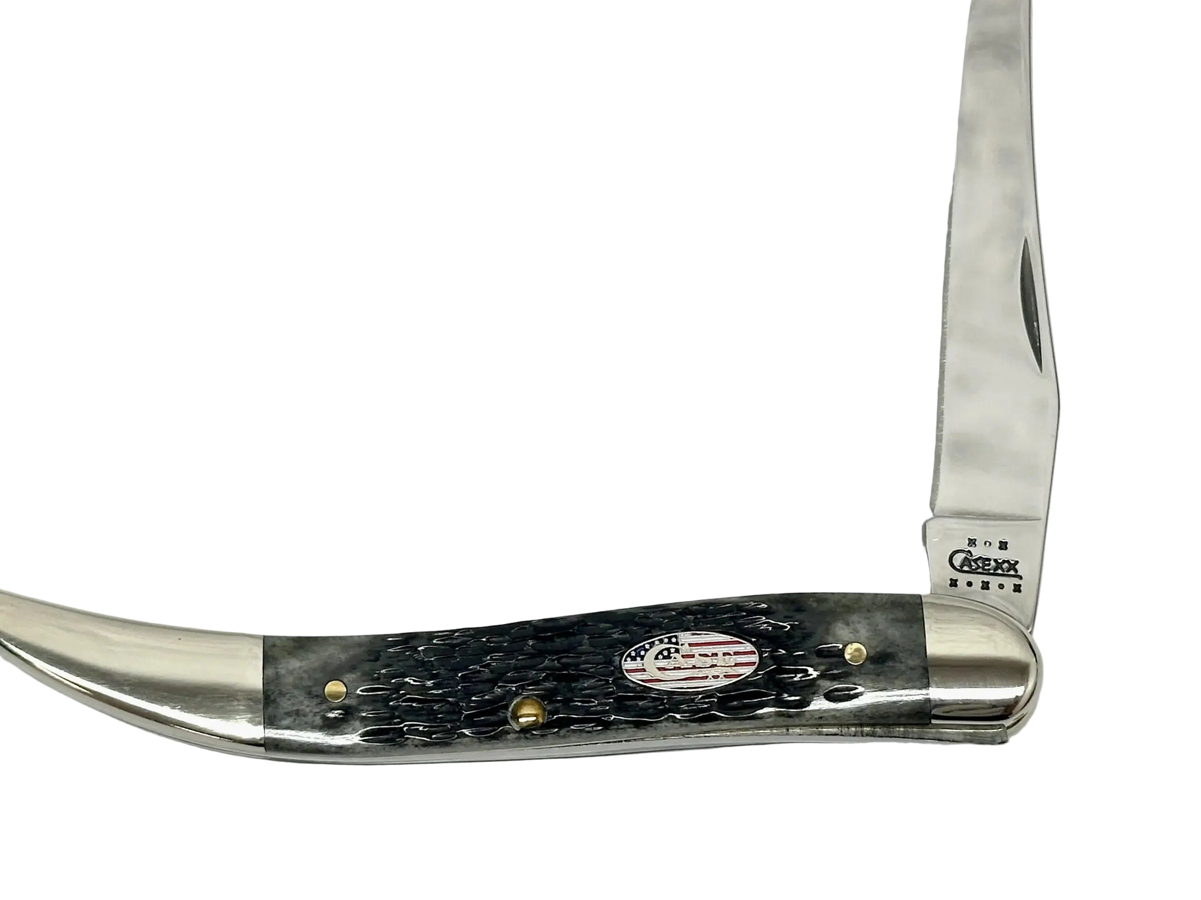 2002 Case XX 610094 Pitch Black Bone Medium Toothpick Knife - Hers and His Treasures