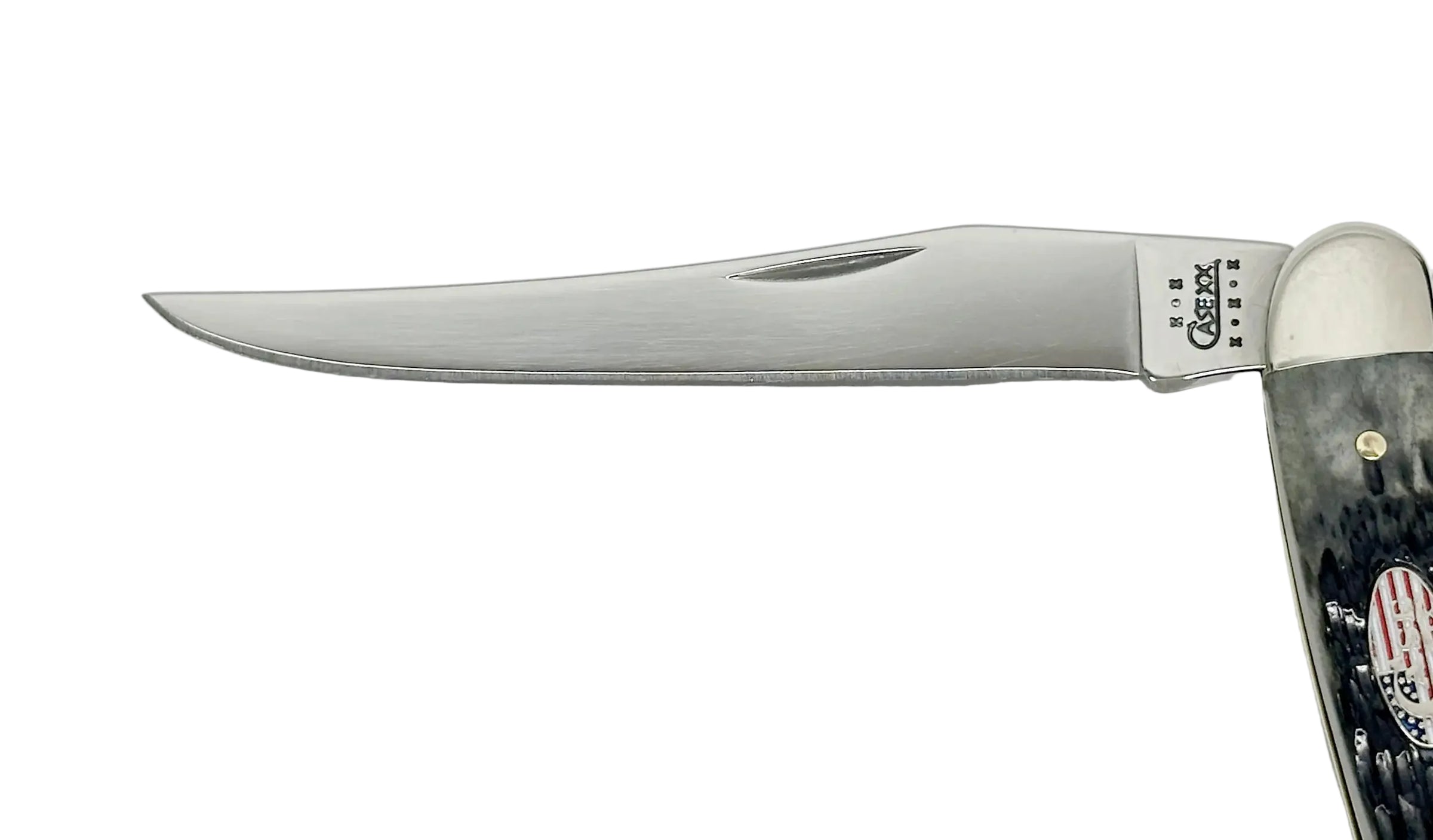 2002 Case XX 610094 Pitch Black Bone Medium Toothpick Knife - Hers and His Treasures