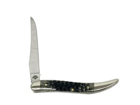 2002 Case XX 610094 Pitch Black Bone Medium Toothpick Knife - Hers and His Treasures