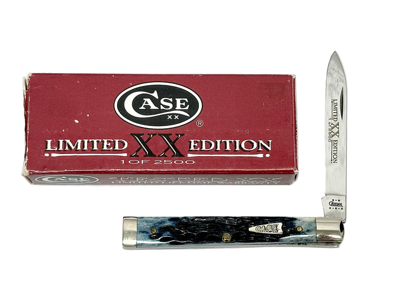 2002 Case XX 6185 Limited Edition Caribbean Blue Bone Doctors Pocket Knife - Hers and His Treasures