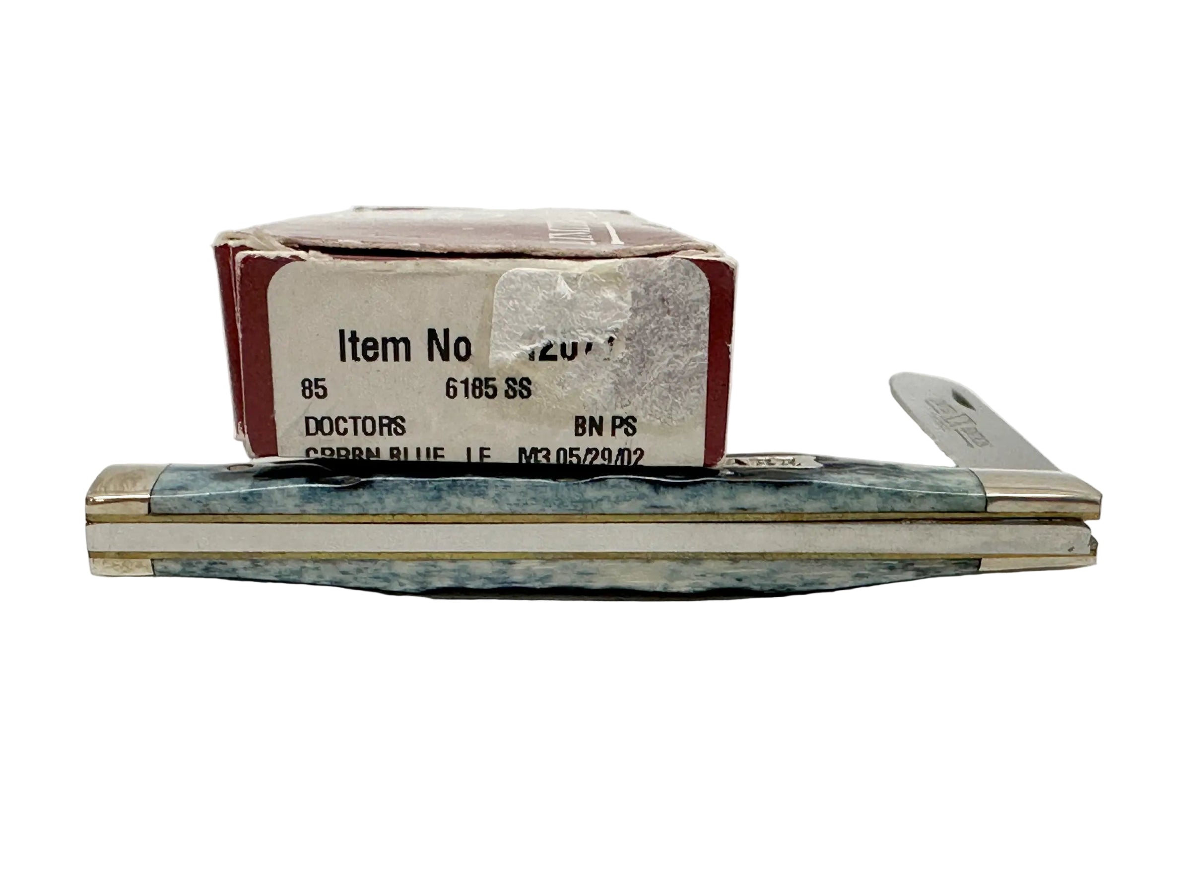 2002 Case XX 6185 Limited Edition Caribbean Blue Bone Doctors Pocket Knife - Hers and His Treasures