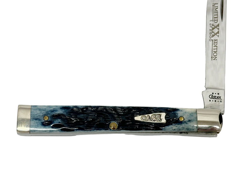 2002 Case XX 6185 Limited Edition Caribbean Blue Bone Doctors Pocket Knife - Hers and His Treasures