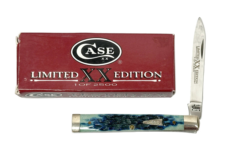 2002 Case XX 6185 Limited Edition Mediterranean Blue Bone Doctors Knife - Hers and His Treasures