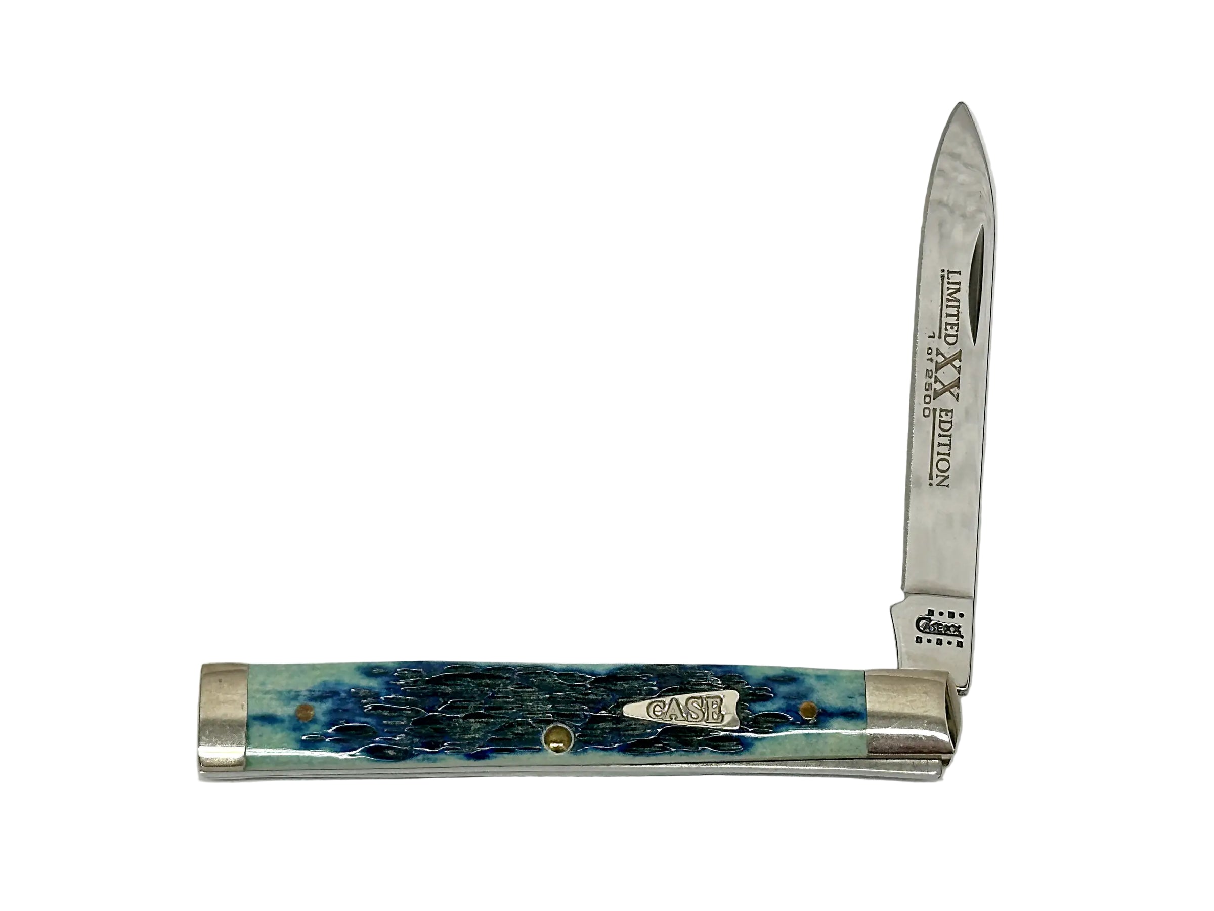 2002 Case XX 6185 Limited Edition Mediterranean Blue Bone Doctors Knife - Hers and His Treasures