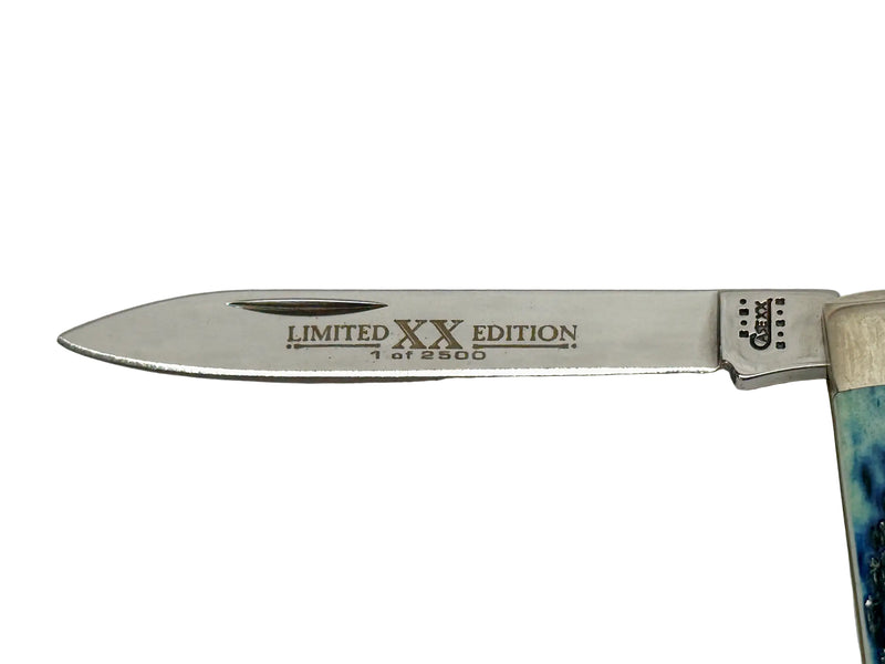 2002 Case XX 6185 Limited Edition Mediterranean Blue Bone Doctors Knife - Hers and His Treasures