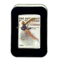 2002 Flying Uncle Saturday Evening Post Zippo Lighter - Hers and His Treasures