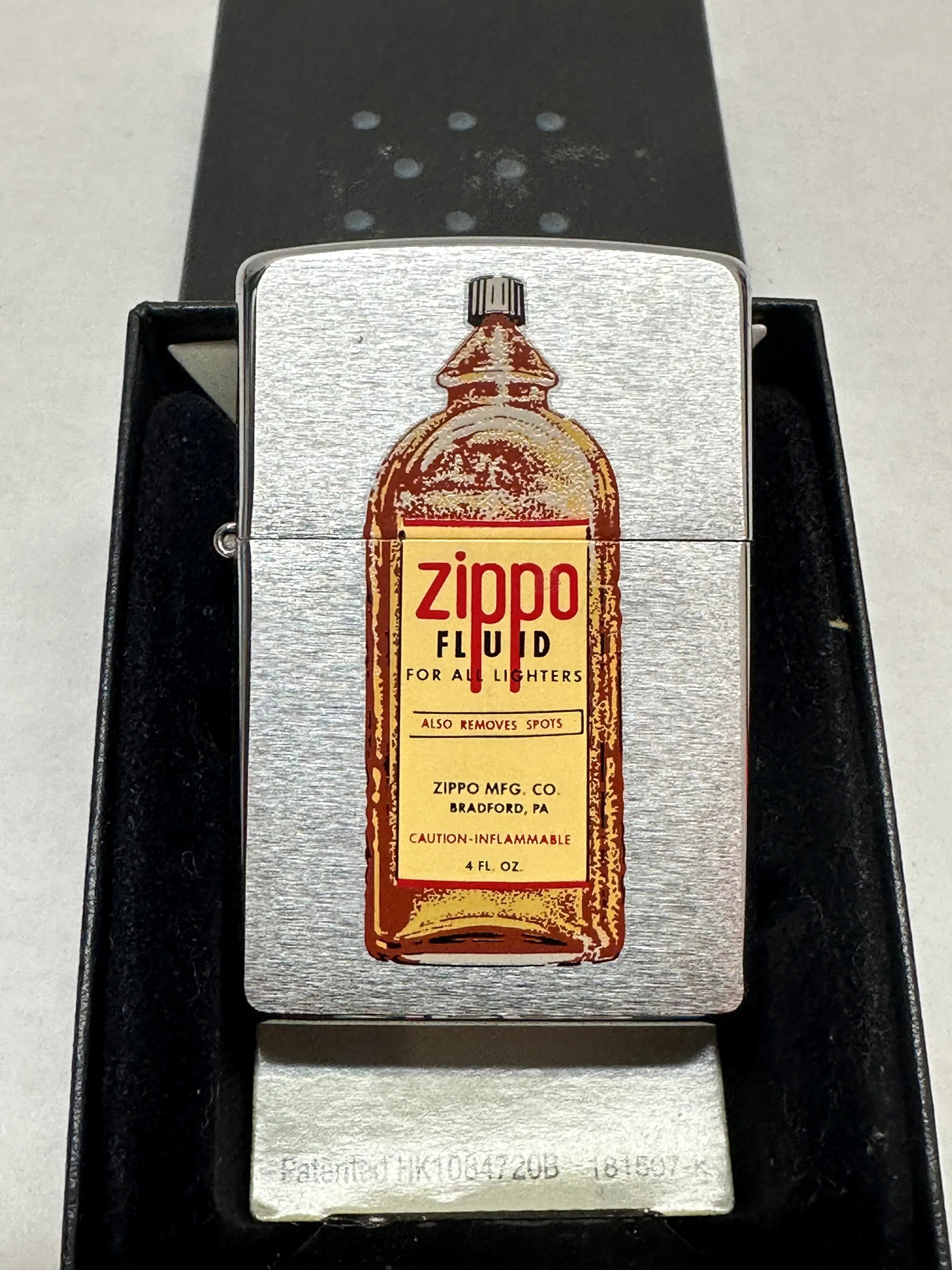 2003 Zippo Fluid Brushed Chrome Zippo Lighter - Hers and His Treasures