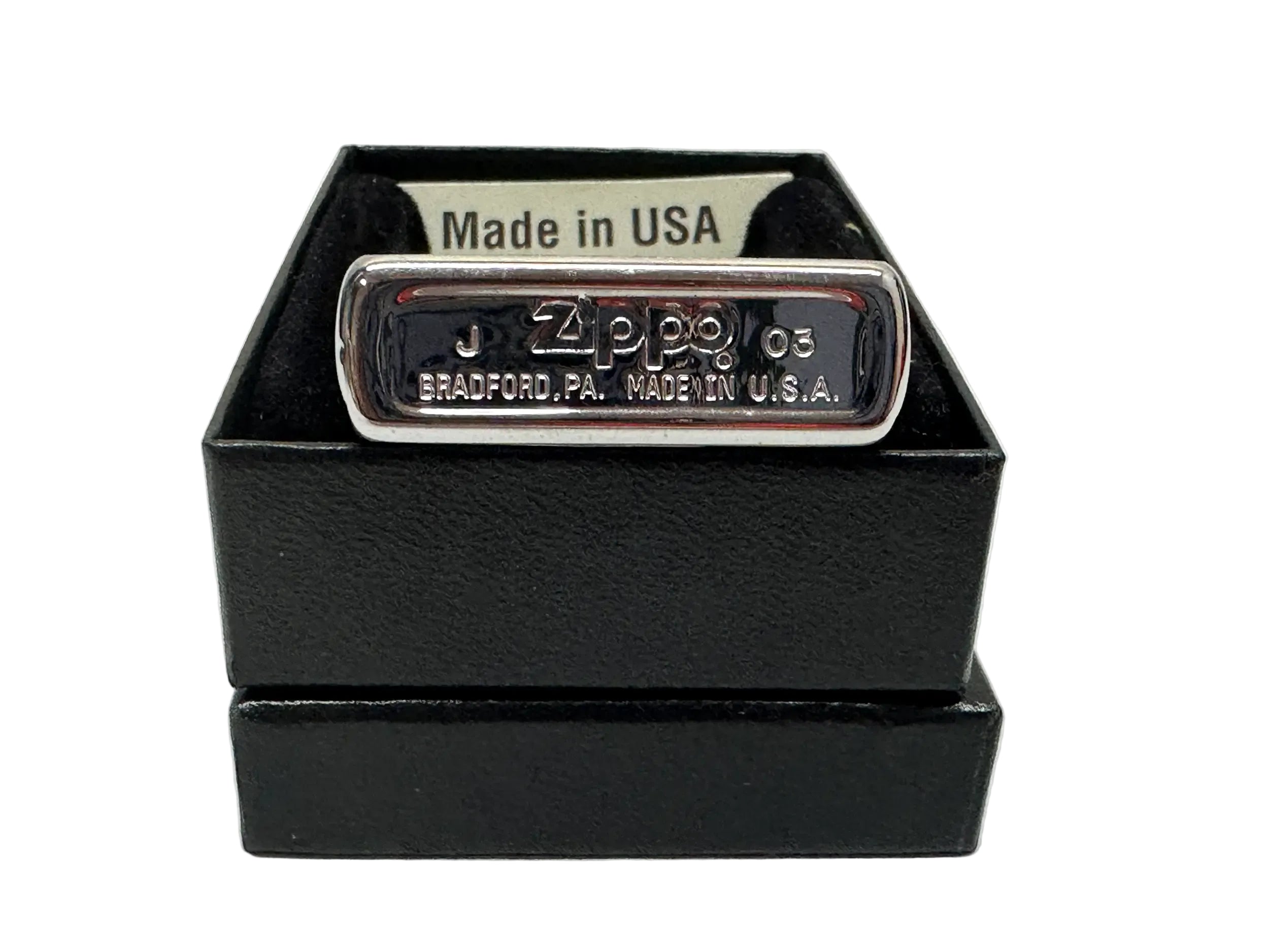 2003 Zippo Fluid Brushed Chrome Zippo Lighter – Hers and His Treasures