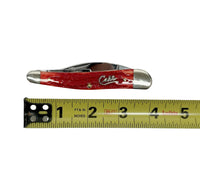 2004 Case XX 6355WH Dark Red Bone Seahorse Whittler Pocket Knife - Hers and His Treasures