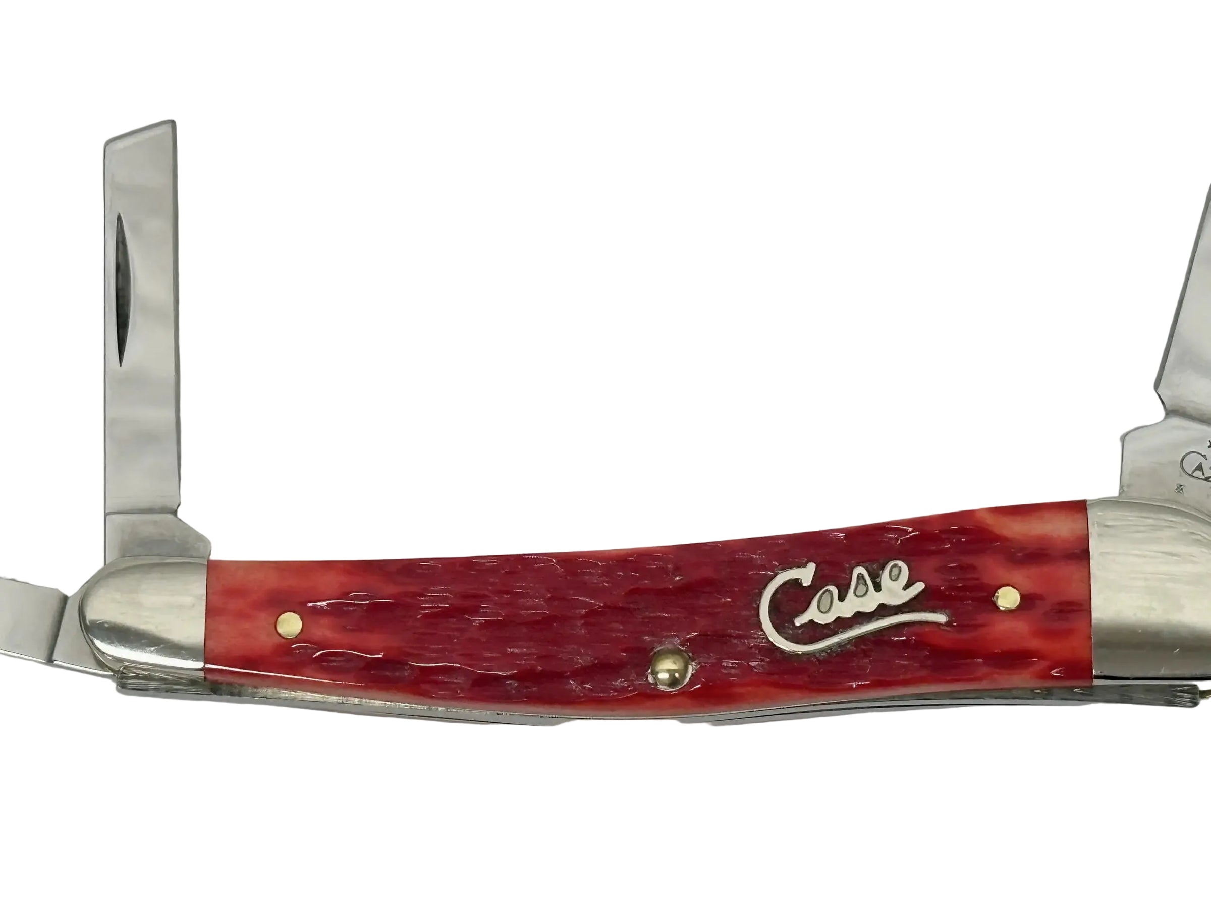 2004 Case XX 6355WH Dark Red Bone Seahorse Whittler Pocket Knife - Hers and His Treasures