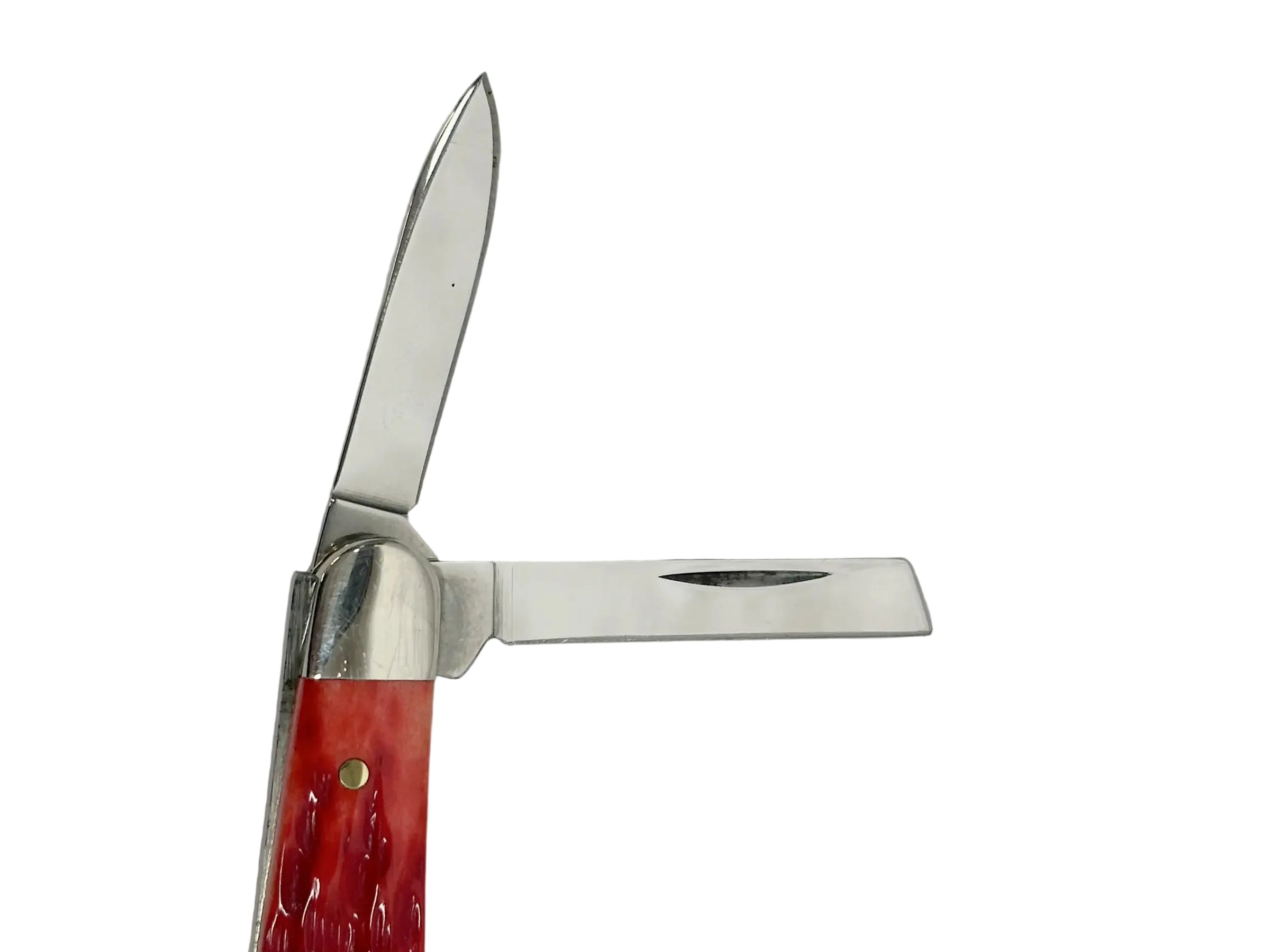 2004 Case XX 6355WH Dark Red Bone Seahorse Whittler Pocket Knife - Hers and His Treasures