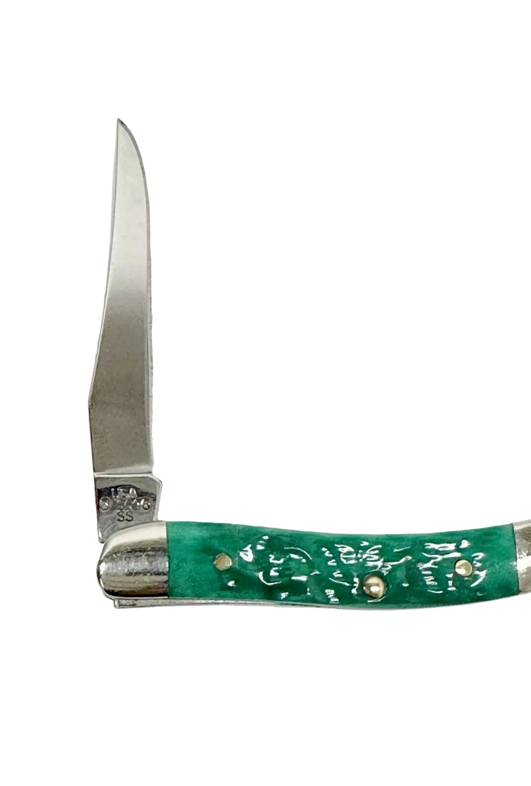 2006 Case XX 610096 Jade Bone Tiny Toothpick Pocket Knife - Hers and His Treasures