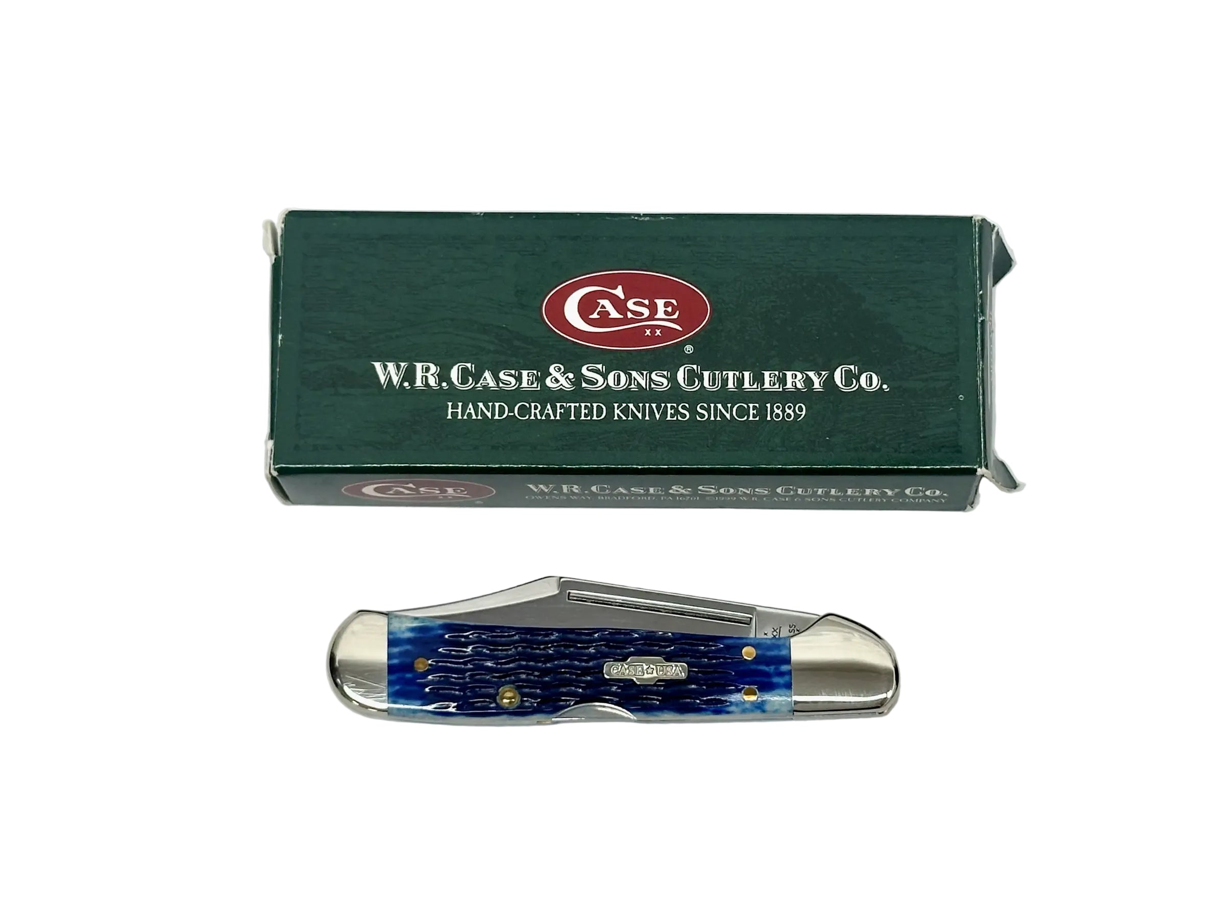 2007 Case XX 61749L Blue Bone Mini Copperlock Pocket Knife - Hers and His Treasures